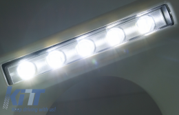 Első lámpa borítás LED DRL nappali menetfénnyel MERCEDES G-osztály W463 (1989-től) modellekhez, irányjelzővel, G65 design-image-6067796