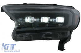 
Első lámpa LED Fénysor indulófénnyel Ford Ranger Raptor (2015-2020) balkormányos modellekhez, Teljes Fekete, dinamikus Irányjelzők, Matrix projektor-image-6078861