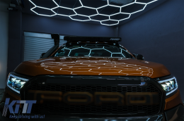 
Első lámpa LED Fénysor indulófénnyel Ford Ranger Raptor (2015-2020) balkormányos modellekhez, Teljes Fekete, dinamikus Irányjelzők, Matrix projektor-image-6089076