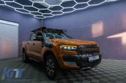 
Első lámpa LED Fénysor indulófénnyel Ford Ranger Raptor (2015-2020) balkormányos modellekhez, Teljes Fekete, dinamikus Irányjelzők, Matrix projektor-image-6089080