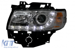 
Első lámpa nappali menetfénnyel VW T4 Transporter hosszú orrú (1996-2003) modellekhez, LED nappali menetfény, króm-image-6078818