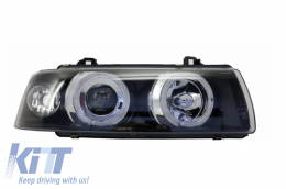 Első lámpák 2 LED Körgyűrű/angyalszem BMW 3 Series E36 1992-1998 Sedan/Touring-image-6030960