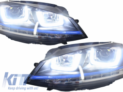 
Első lámpák 3D LED irányjelyzőkkel, nappali menetfénnyel és hűtőráccsal VW Golf 7 VII (2012-2017) modellekhez, kék GTE dizájn-image-5990722
