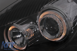 Első lámpák angyalszem Opel Astra H (2004-2009) 2 körgyűrű fekete-image-6079879