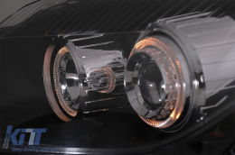 Első lámpák angyalszem Opel Astra H (2004-2009) 2 körgyűrű fekete-image-6079880