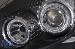 Első lámpák angyalszem Opel Astra H (2004-2009) 2 körgyűrű fekete-image-6079884