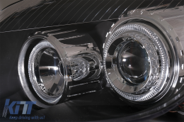 Első lámpák angyalszem Opel Astra H (2004-2009) 2 körgyűrű fekete-image-6079885
