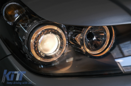 Első lámpák angyalszem Opel Astra H (2004-2009) 2 körgyűrű fekete-image-6085311