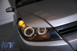 Első lámpák angyalszem Opel Astra H (2004-2009) 2 körgyűrű fekete-image-6085316