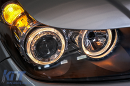 Első lámpák angyalszem Opel Astra H (2004-2009) 2 körgyűrű fekete-image-6085317