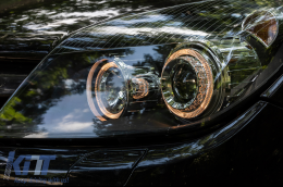 Első lámpák angyalszem Opel Astra H (2004-2009) 2 körgyűrű fekete-image-6094027