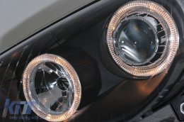 Első lámpák angyalszemek VW Passat 3C (2005-up) 2 körgyűrű fekete-image-6079892