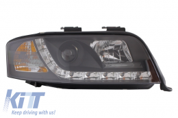 Első lámpák LED AUDI A6 4B (2001-2004) DRL-optikai helyzetjelzőlámpa Fekete-image-6015104