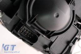 Első lámpák LED DRL Nappali helyzetjelző lámpával AUDI A4 B7 2004-2008 Fekete-image-6082314