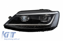 Első lámpák LED DRL  VW Jetta Mk6 VI (2011-2017) Dinamikus irányjelző lámpák Xenon Matrix Design-image-6040747