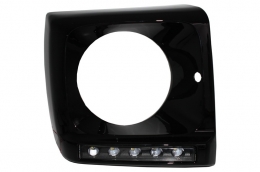 
Első lámpák LED nappali menetfényes fekete burkolattal, MERCEDES Benz G-osztály W463 (1989-2012) modellekhez, G65 AMG Dizájn, Bi-Xenon kinézetü-image-6020146