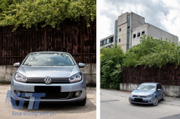 Első lámpák VW Golf 6 VI (2008-2013) Golf 7 3D LED DRL U-Design LED Folyamatos kanyarodó lámpa króm-image-6003362