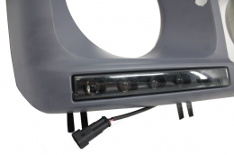 Első lámpákFedők  LED DRL Pozíciójelzőkkel Mercedes Benz G-osztály W463 (1989-up) G65 AMG Design Fekete-image-6017524