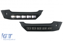 
Első lökhárító alsó védőlemez és Első lökhárító spoiler LED nappali menetfénnyel MERCEDES Benz G-class W463 (1989-2017) modellekhez, AMG Dizájn, matt fekete-image-6032106