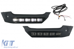 
Első lökhárító alsó védőlemez és Első lökhárító spoiler LED nappali menetfénnyel MERCEDES Benz G-class W463 (1989-2017) modellekhez, AMG Dizájn, matt fekete-image-6032107