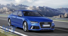 Első lökhárító AUDI A7 4G facelift (2015-2018) RS7 design, középső rács nélkül-image-6041116