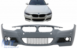 Első lökhárító BMW 3 F30 F31 (2011-2019) M-Technik dizájn ködlámpák nélkül-image-6091329