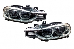 Első lökhárító BMW 3 F30 F31 nem LCI és LCI (2011-2018) modellekhez, M3 Sport EVO Dizájn, teljes LED Angel Eyes fényszórókkal-image-6032986