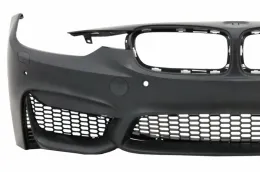 Első lökhárító BMW 3 F30 F31 nem LCI és LCI (2011-2018) modellekhez, M3 Sport EVO Dizájn, dupla csíkos vese hűtőráccsal-image-6034476