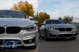 Első lökhárító BMW 3 Series F30 F31 Non LCI & LCI (2011-2018) M3 Sport EVO Design ködlámpa foglalattal-image-6032781