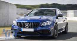 
Első lökhárító és hátsó diffúzor Mercedes C-osztály A205 Cabriolet C205 Coupe (2014-2019) modellekhez, C63 Dizájn, fekete-image-6077992