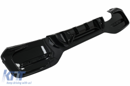Első lökhárító koptató spoiler BMW 1-es F20 F21 LCI (2015-2019) modellhez, hátsó lökhárító diffúzorral és küszöb spoilerekkel, Hatchback M Sport, zongoralakk fekete-image-6087540