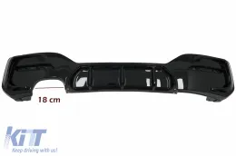 Első lökhárító koptató spoiler BMW 1-es F20 F21 LCI (2015-2019) modellhez, hátsó lökhárító diffúzorral és küszöb spoilerekkel, Hatchback M Sport, zongoralakk fekete-image-6087582