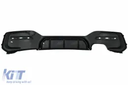 Első lökhárító koptató spoiler BMW 1-es F20 F21 LCI (2015-2019) modellhez, hátsó lökhárító diffúzorral és küszöb spoilerekkel, Hatchback M Sport, zongoralakk fekete-image-6087583