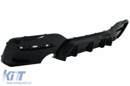 Első lökhárító koptató spoiler BMW 1-es F20 F21 LCI (2015-2019) modellhez, hátsó lökhárító diffúzorral és küszöb spoilerekkel, Hatchback M Sport, zongoralakk fekete-image-6087660