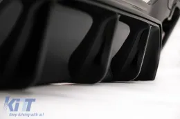 Első lökhárító koptató spoiler BMW 1-es F20 F21 LCI (2015-2019) modellhez, hátsó lökhárító diffúzorral és küszöb spoilerekkel, Hatchback M Sport, zongoralakk fekete-image-6087663