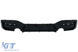 Első lökhárító koptató spoiler BMW 1-es F20 F21 LCI (2015-2019) modellhez, hátsó lökhárító diffúzorral és küszöb spoilerekkel, Hatchback M Sport, zongoralakk fekete-image-6087665