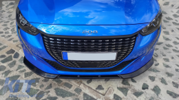 Első lökhárító koptató spoiler Peugeot 208 Mk2 (2020-tól) Piano Black-image-6089908