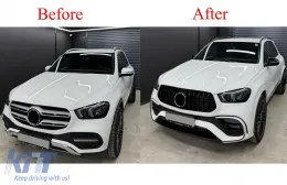 Első lökhárító Mercedes GLE W167 (2019-) M Dizájn, fekete-image-6127422
