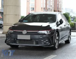 Első lökhárító oldalsó díszléc szett VW Golf 8 Mk8 MQB GTI / R-Line (2020-tól) - Zongorafekete-image-6297910
