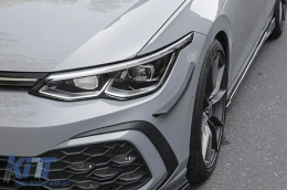 Első lökhárító oldalsó díszléc VW Golf 8 Mk8 MQB GTI R-Line (2020+) modellekhez, szénszálas megjelenés-image-6091537