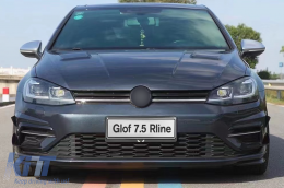 Első lökhárító oldalsó díszléc VW Golf 7.5 5G R ferdehátú (2017-2020), szénszálas megjelenés-image-6091656
