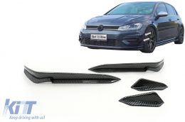 image-71-Első lökhárító oldalsó díszléc VW Golf 7.5 5G R ferdehátú (2017-2020), szénszálas megjelenés