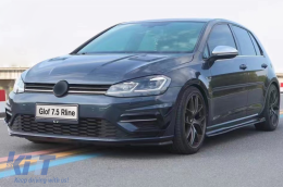 Első lökhárító oldalsó díszléc VW Golf 7.5 5G R ferdehátú (2017-2020) zongoralakk fekete-image-6096397