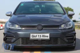 Első lökhárító oldalsó díszléc VW Golf 7.5 5G R ferdehátú (2017-2020) zongoralakk fekete-image-6096398