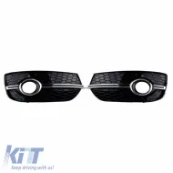 image-20-Első lökhárító oldalsó rács Audi Q3 8U 11-15 RSQ3 Look Fényes fekete / Króm Bal & Jobb 2 darab