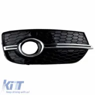 Első lökhárító oldalsó rács Audi Q3 8U 11-15 RSQ3 Look Fényes fekete / Króm Bal & Jobb 2 darab-image-6300640