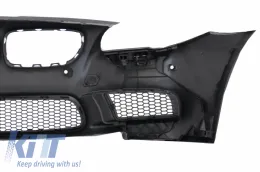 Első lökhárító sárvédőkkel BMW 5-ös F10 F11 2011-up, PDC és fényszórómosó támogatással, M5 Design-image-6034429