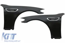 Első lökhárító sárvédőkkel BMW 5-ös F10 F11 2011-up, PDC és fényszórómosó támogatással, M5 Design-image-6034431