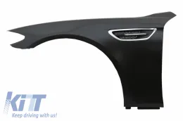 Első lökhárító sárvédőkkel BMW 5-ös F10 F11 2011-up, PDC és fényszórómosó támogatással, M5 Design-image-6034432