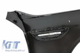 Első lökhárító sárvédőkkel BMW 5-ös F10 F11 2011-up, PDC és fényszórómosó támogatással, M5 Design-image-6059767